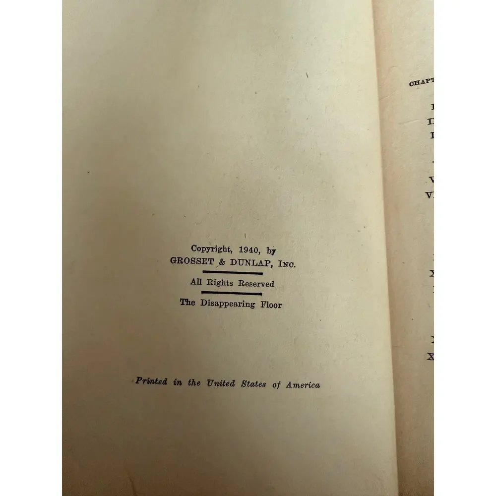 The Hardy Boys - The Disappearing Floor - Franklin W. Dixon - 1940 - Hardcover